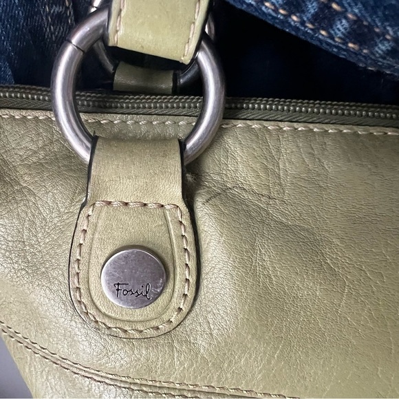 Fossil Women's Green Leather Bag - Picture 4 of 8